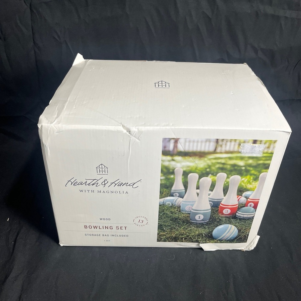 Hearth & Hand with Magnolia Wooden Lawn Bowling Set - Picture 6 of 11
